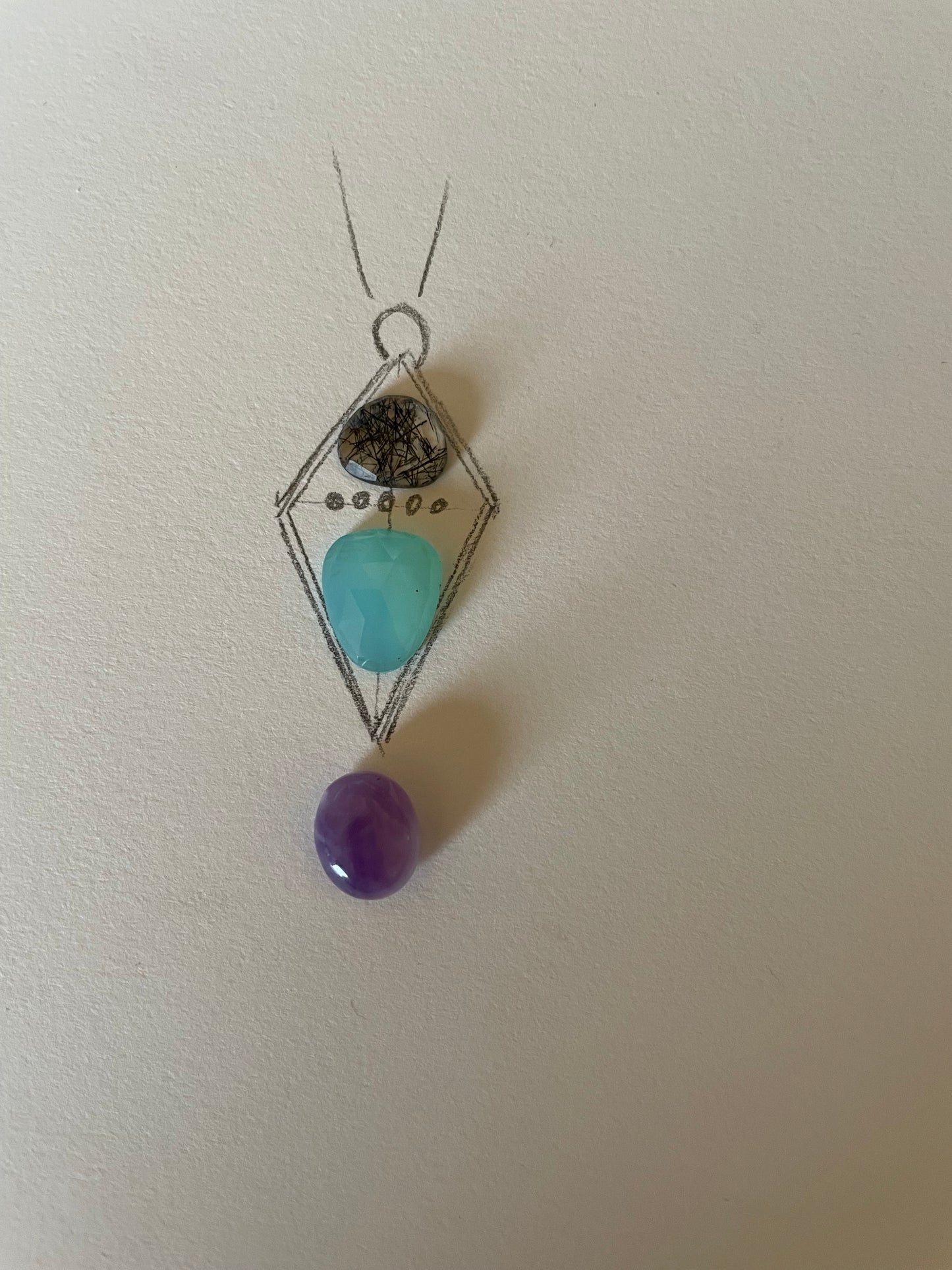 Reserved- pendant with 3 stones
