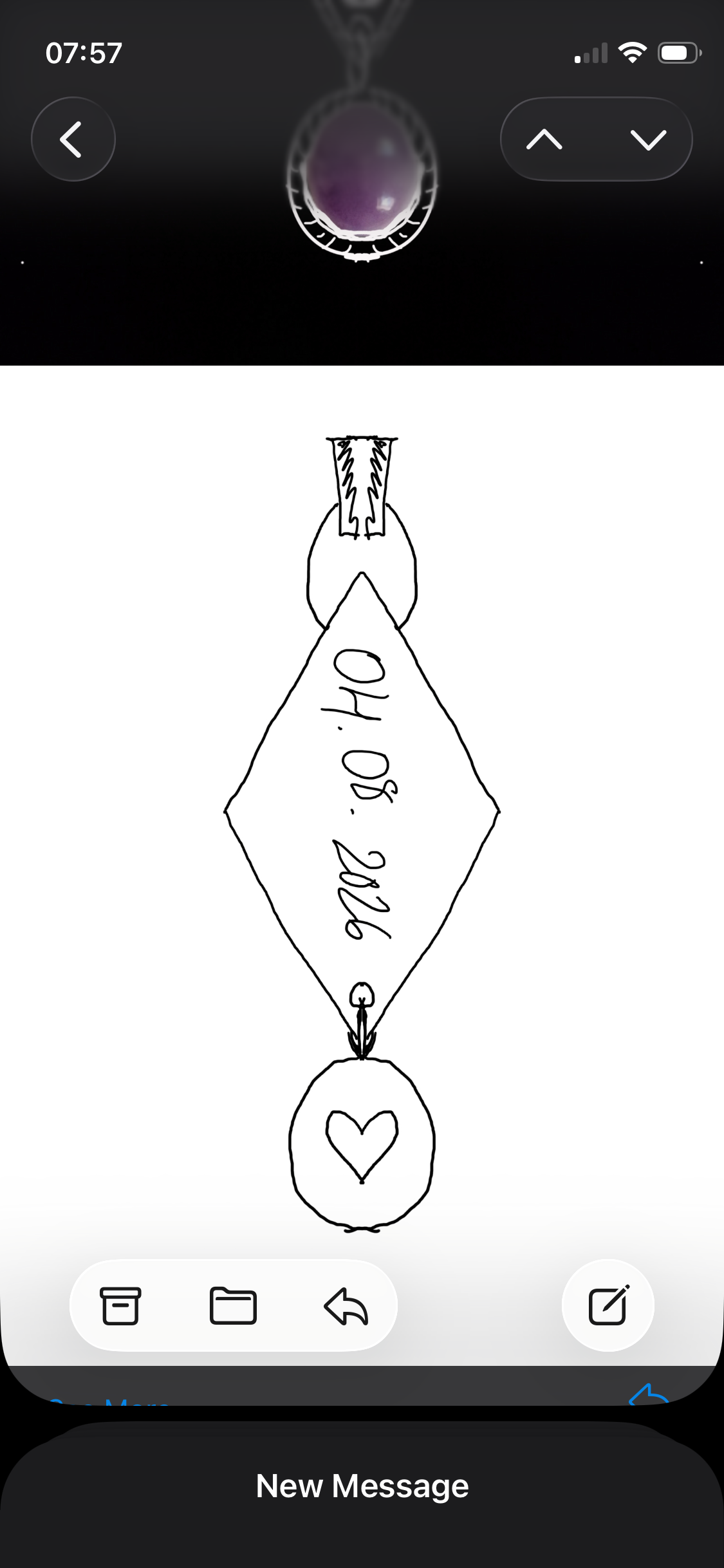 Reserved- pendant with 3 stones