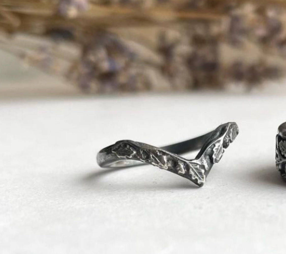 Reserved- 9ct white gold wishbone