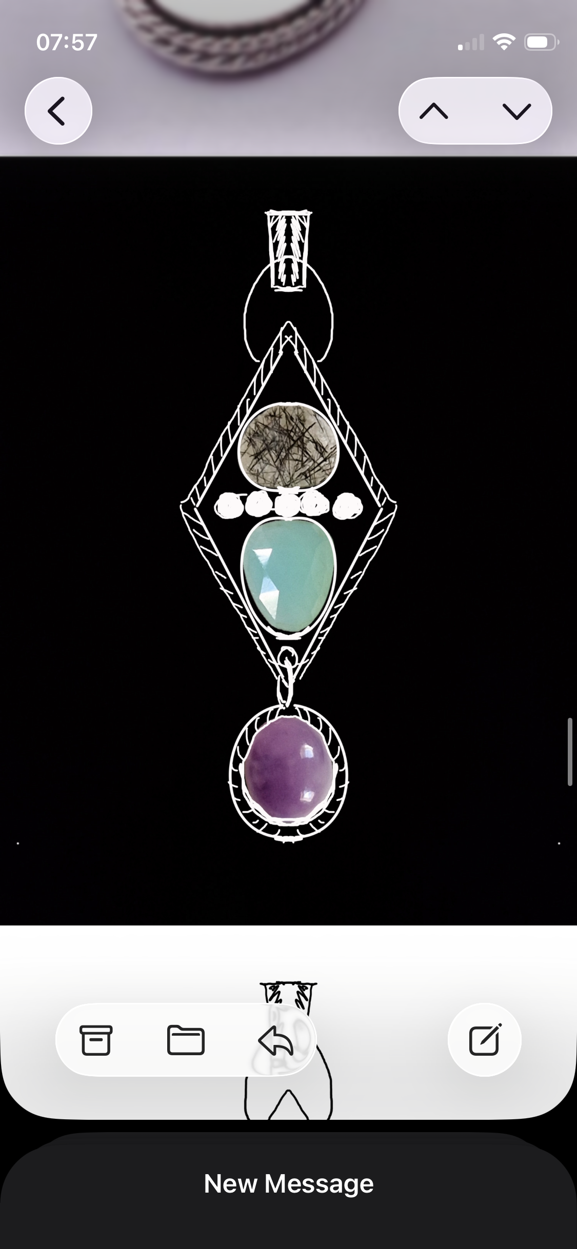 Reserved- pendant with 3 stones