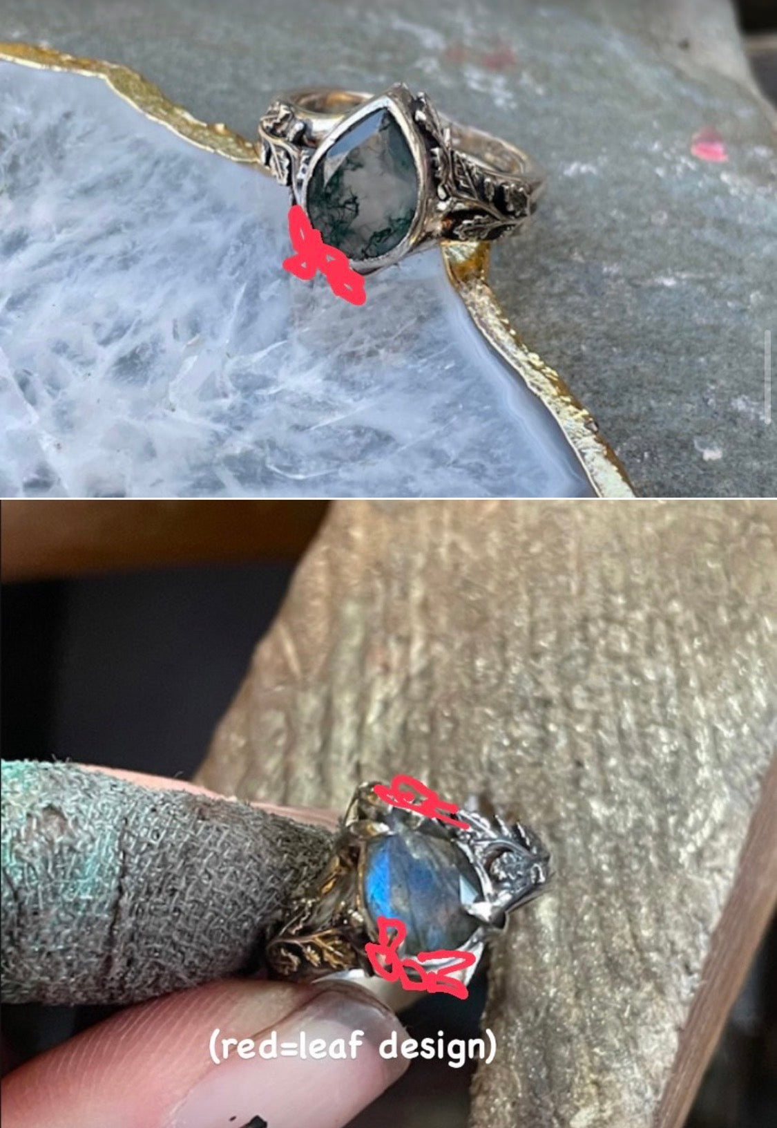 Reserved - Aerin style ring with a dryad style extension