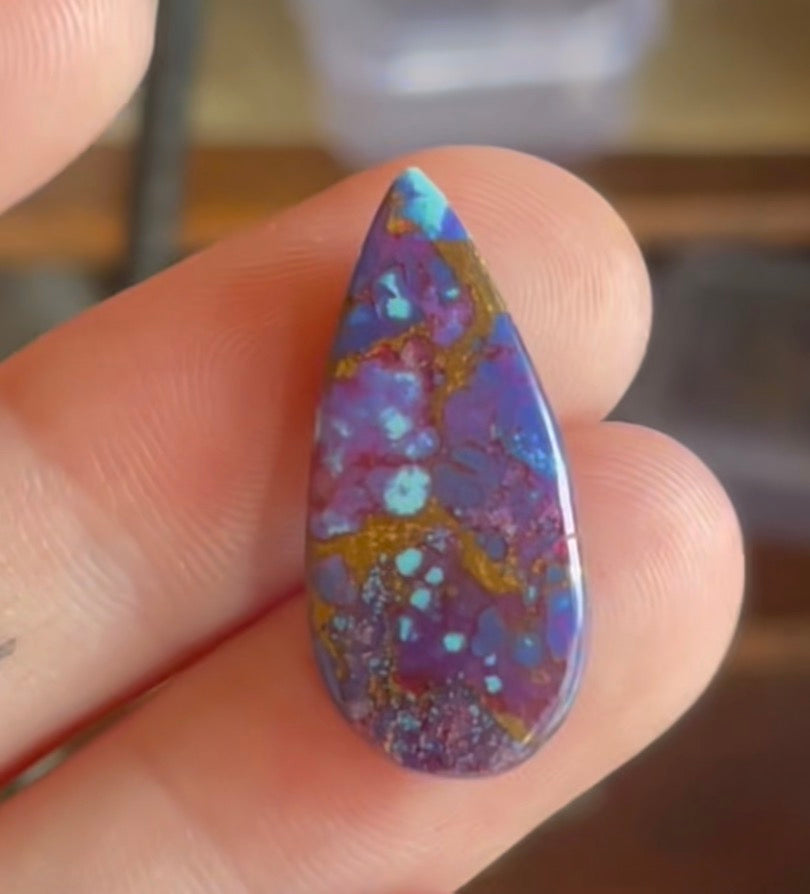 Reserved - purple Mohave turquoise pendant