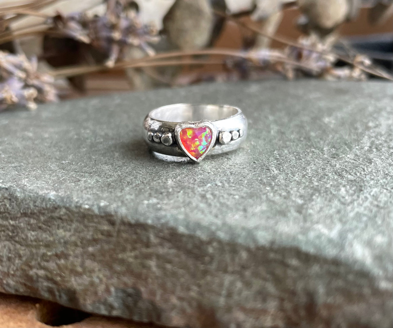 Coral pinky ring