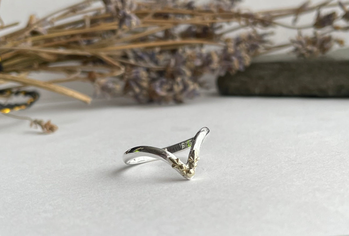 Exaggerated wishbone ft gold