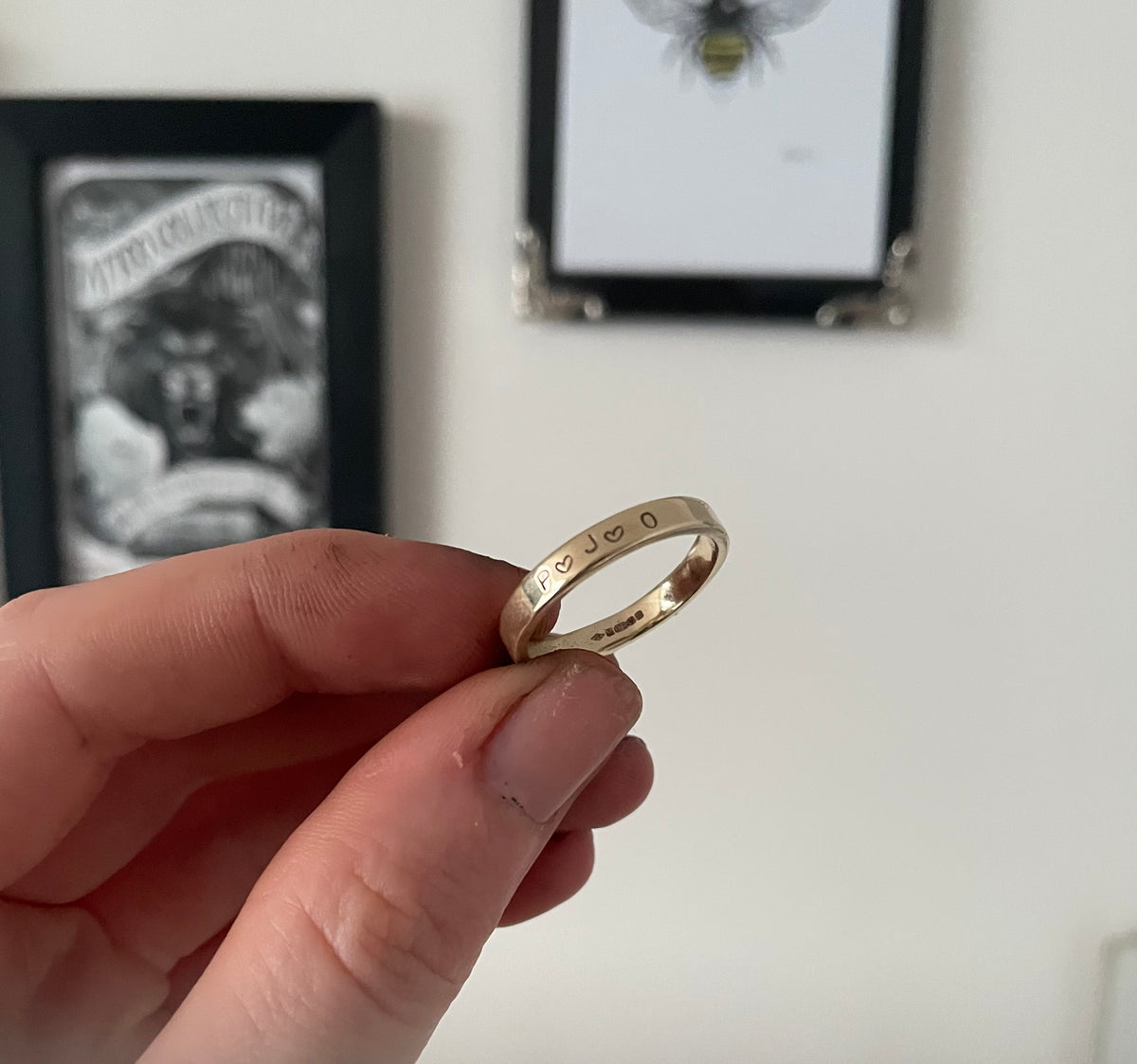 Personalised ring- yellow gold