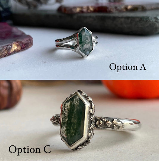 Customise your ring - elongated hex